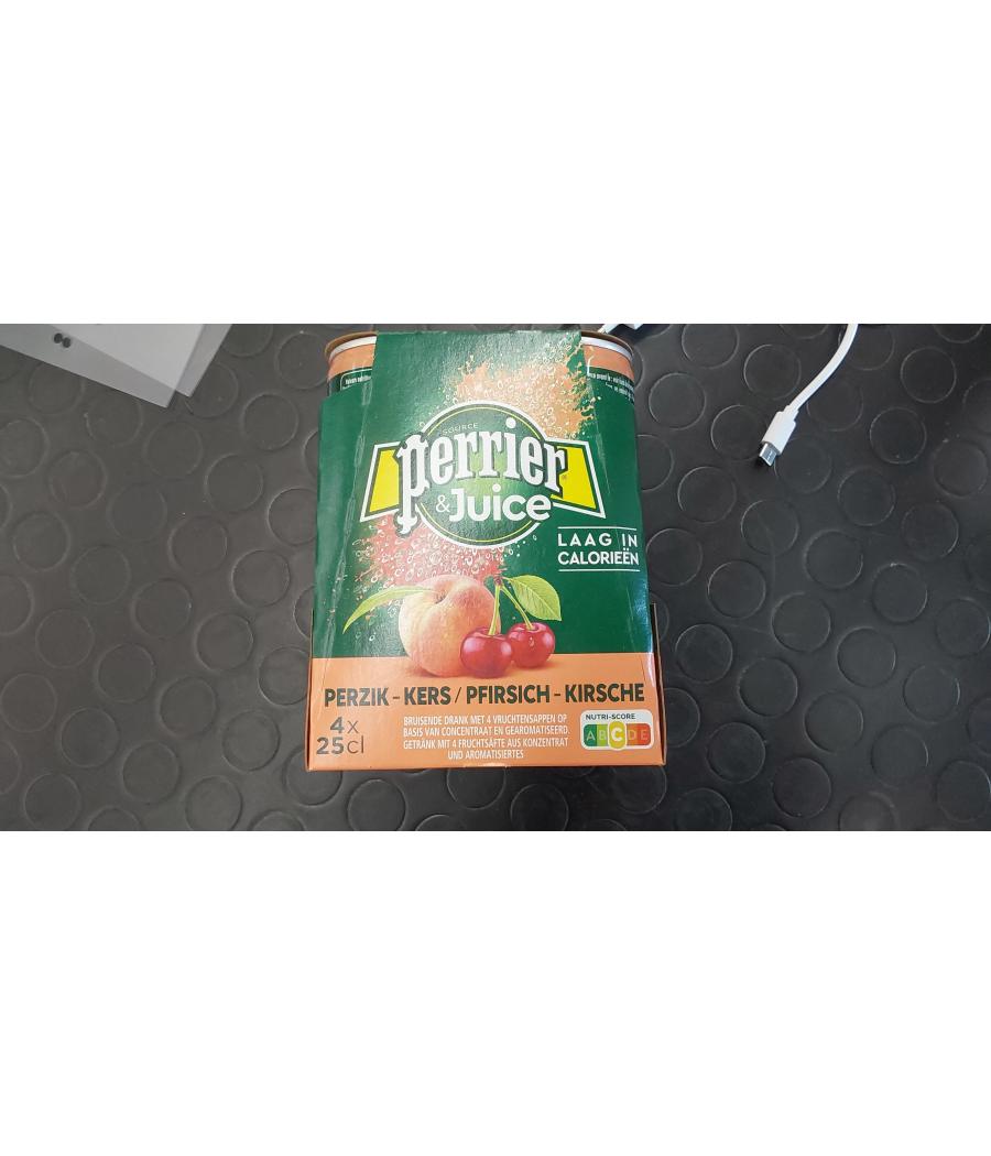 BOISSON PERRIER & JUICE AUX JUS DE PECHE & CERISE 4X25CL