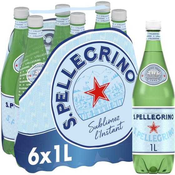EAU MINERALE NATURELLE GAZEUSE SAN PELLEGRINO 6X1L