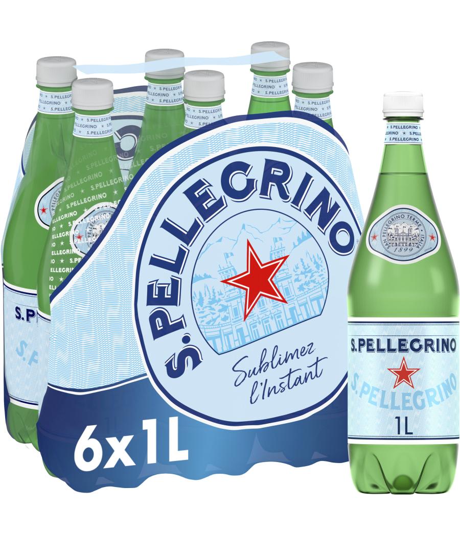 EAU MINERALE NATURELLE GAZEUSE SAN PELLEGRINO 6X1L
