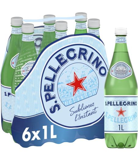 EAU MINERALE NATURELLE GAZEUSE SAN PELLEGRINO 6X1L