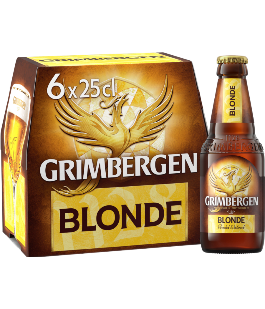 BIERE BLONDE GRIMBERGEN  6 X 25 CL