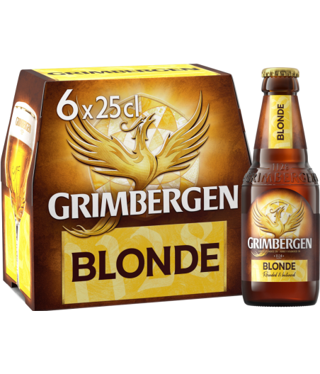 BIERE BLONDE GRIMBERGEN  6 X 25 CL