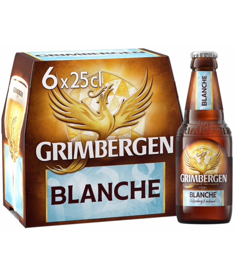 BIERE BLANCHE D'ABBAYE GRIMBERGEN  6X25CL