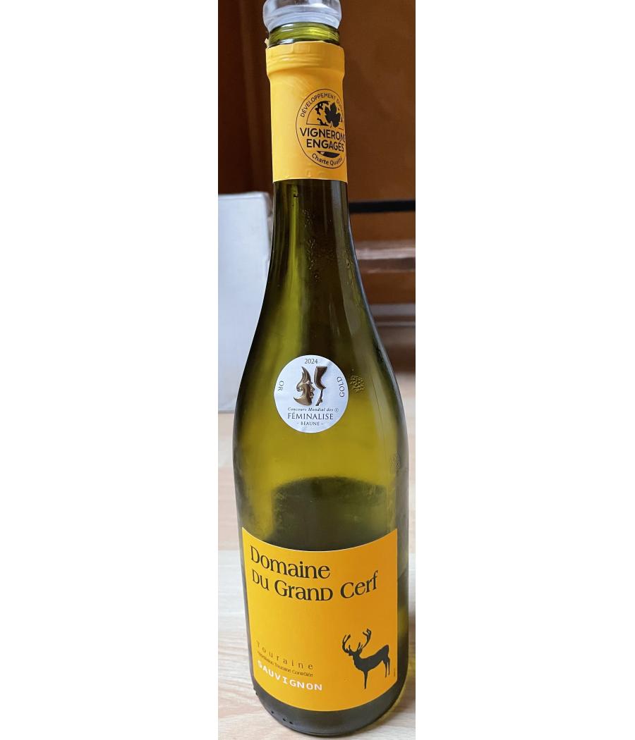 VIN BLANC TOURAINE SAUVIGNON AOP DOMAINE DU GRAND CERF 75CL