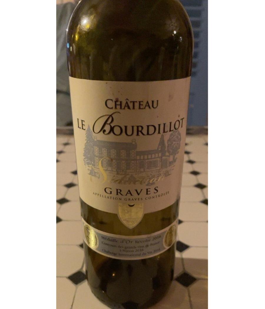 VIN ROUGE CHATEAU LE BOURDILLOT AOP GRAVES , MEDAILLE D'OR RECOLTE 2016 75CL