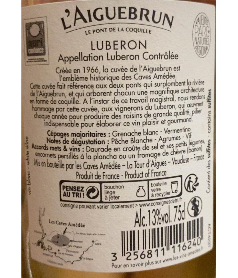 VIN BLANC L’AIGUEBRUN PONT DE LA COQUILLE AOP LUBERON 75CL