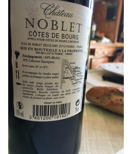COTES DE BOURG RG CH. NOBLET 75CL