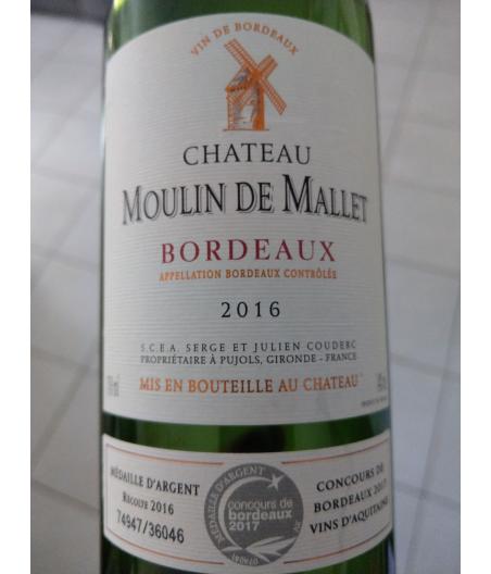 CHATEAU MOULIN DE MALLET BORDEAUX 750 ML