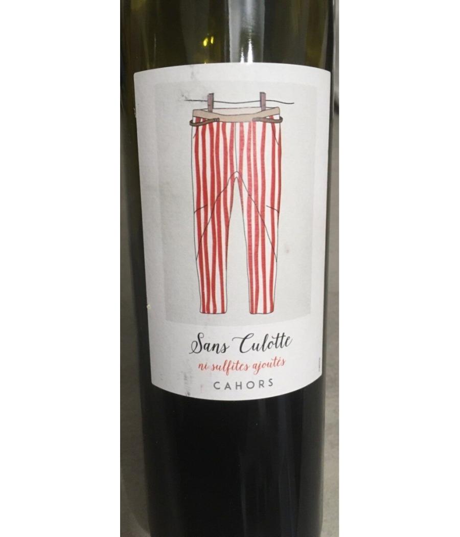 VIN SANS CULOTTE NI SULFITES CAHORS 75CL