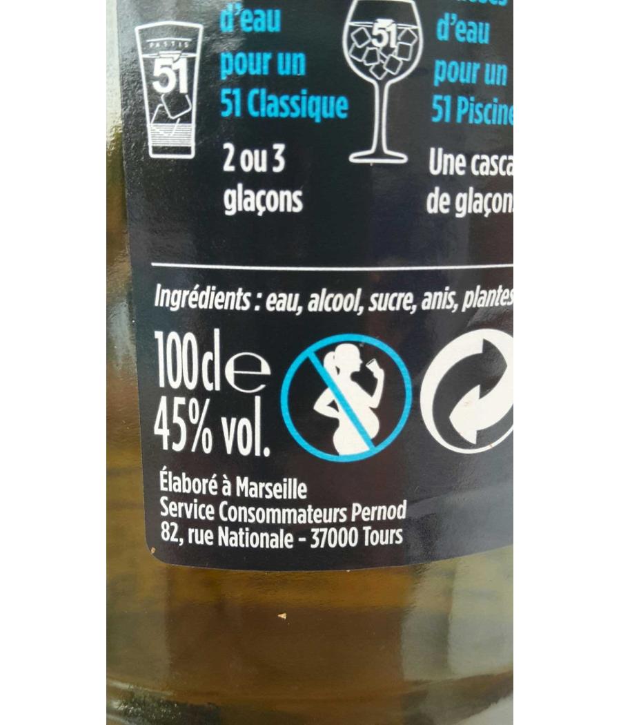PERNOD RICARD,PASTIS 51 1L