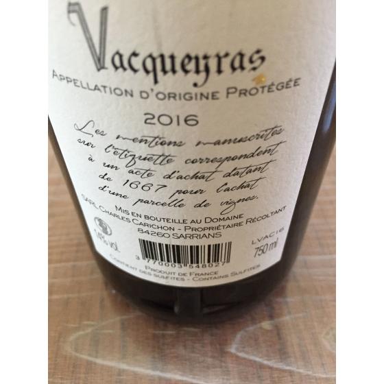 VIN ROUGE VACQUEYRAS DOMAINE BRUNELY 75CL