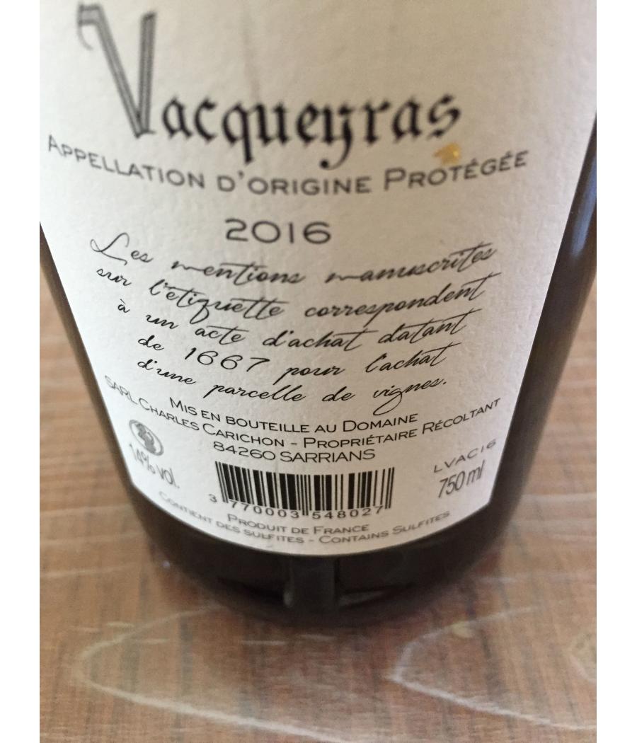 VACQUEYRAS RG BRUNELY 2015