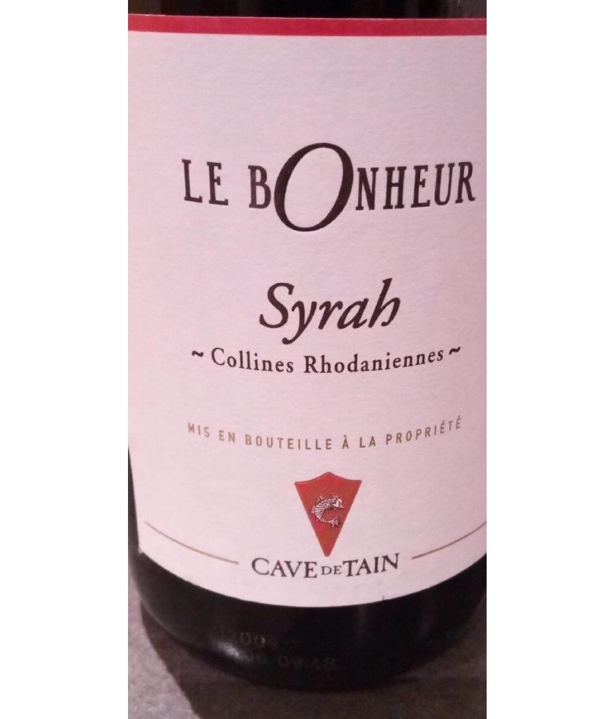VIN ROUGE SYRAH LE BONHEUR CAVE DE TAIN 75CL