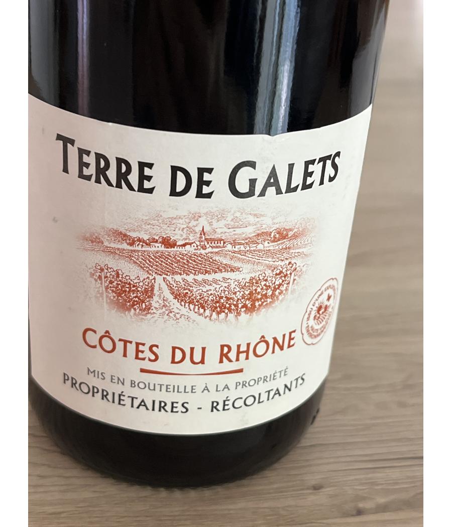 VIN ROUGE COTES RHONE TERRE DE GALETS 75CL