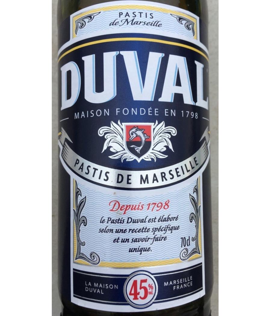 Anise liqueurs Duval Pastis de Marseille 70 cl