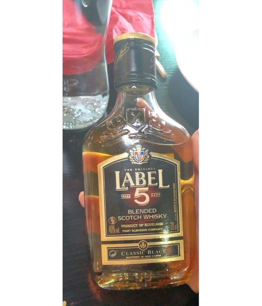 WHISKYS LABEL 5 BLENDED SCOTCH 40% 20CL