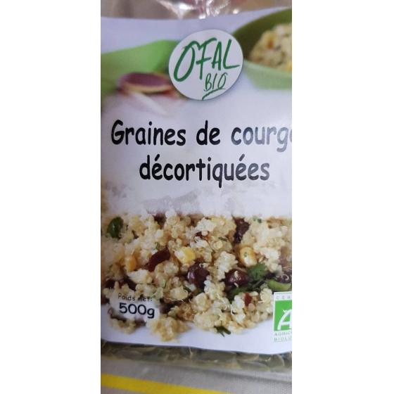 GRAINES DE COURGE DECORTIQUEES 500 G