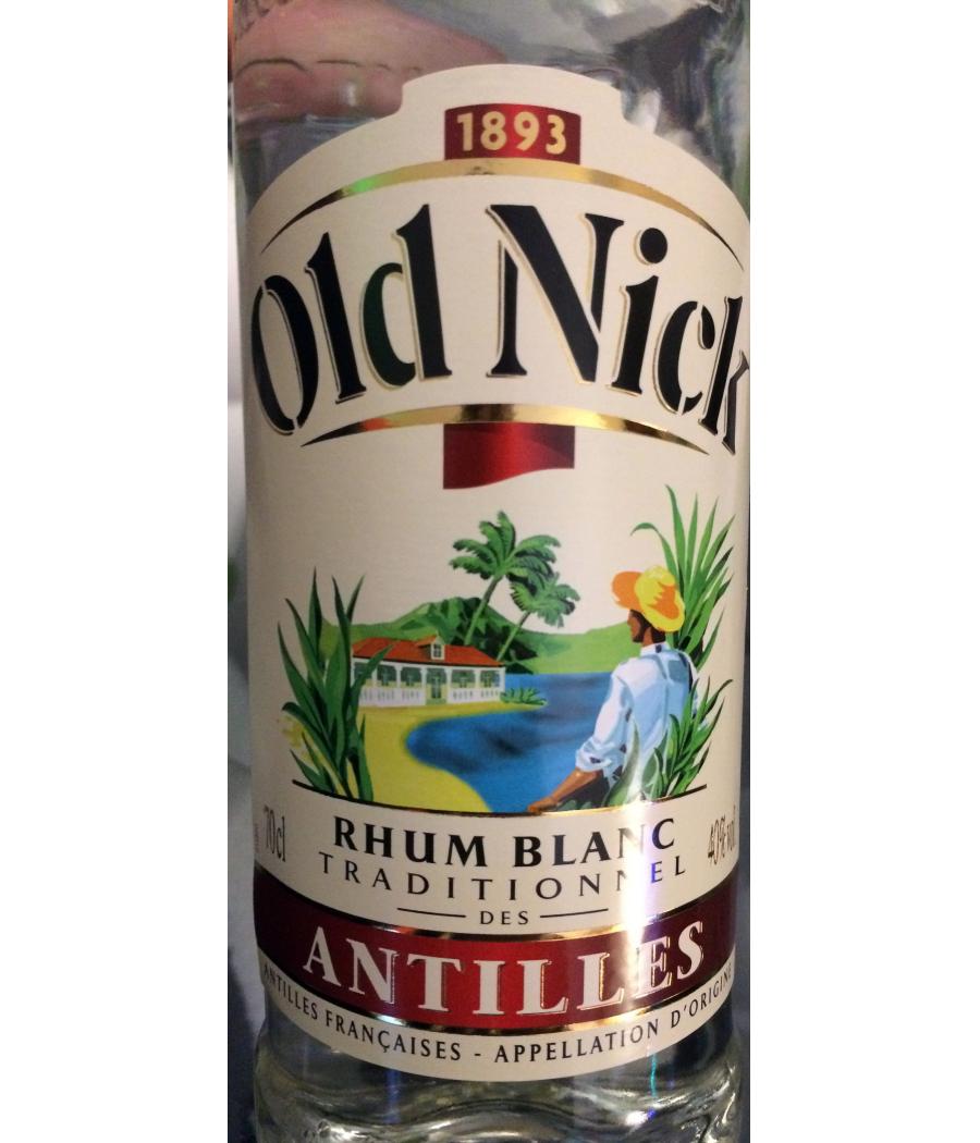 RHUM BLANC DES ANTILLES 40% OLD NICK 70CL