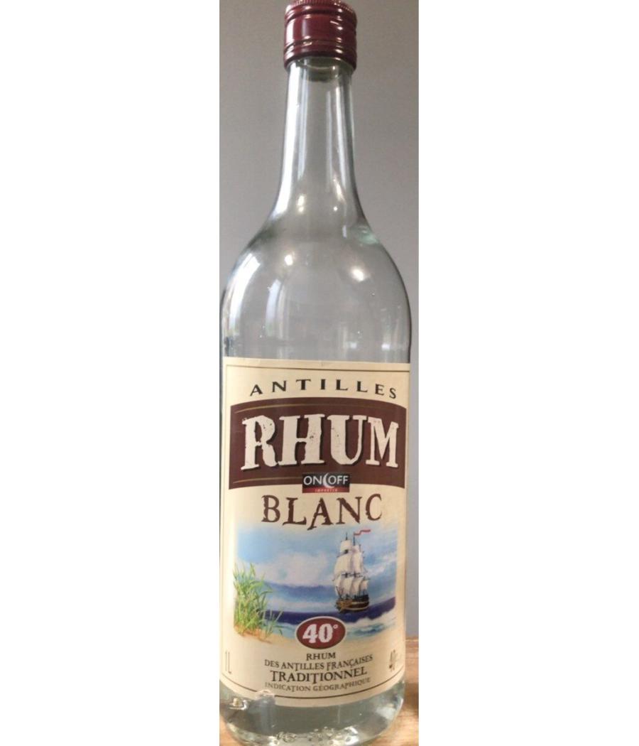 RHUM BLANC TRADITIONNEL DES ANTILLES 40% 70CL