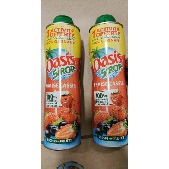 SIROP FRAISE CASSIS OASIS 60CL