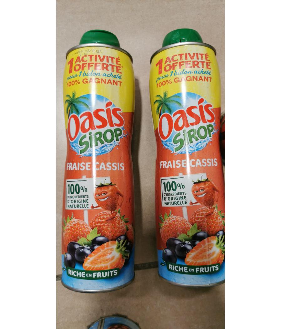 SIROP FRAISE CASSIS OASIS 60CL