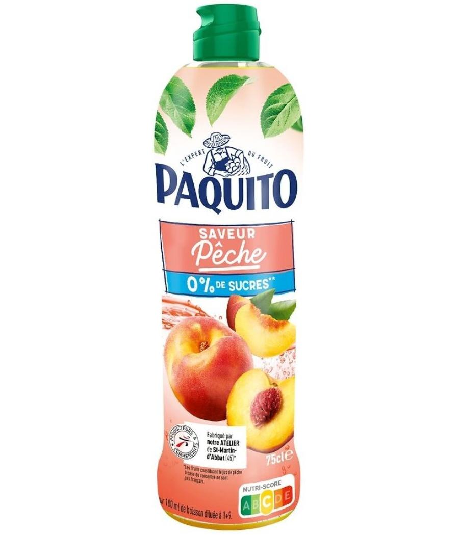 SIROP PAQUITO ZERO SAVEUR PECHE 75CL