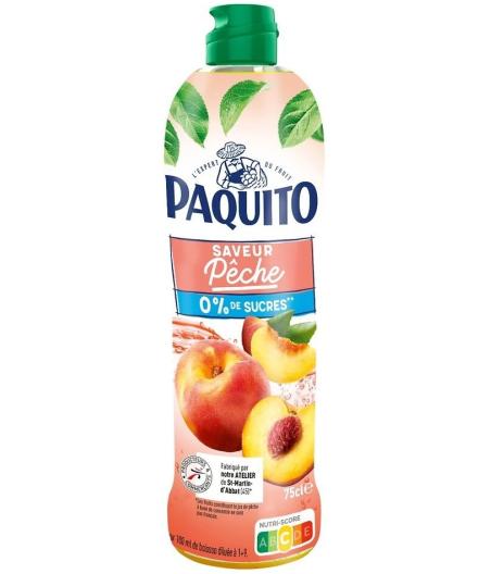 SIROP PAQUITO ZERO SAVEUR PECHE 75CL