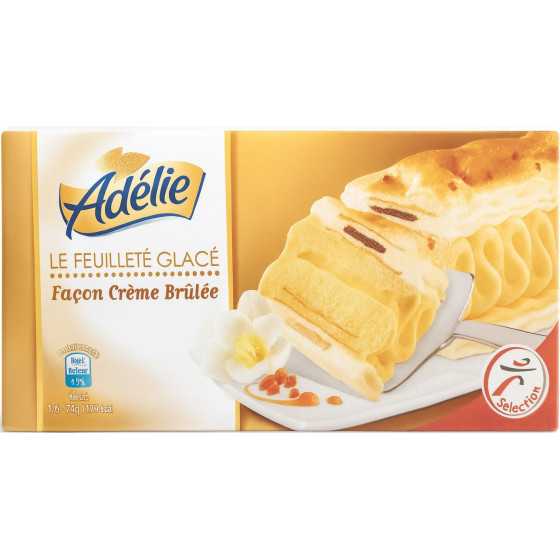 GLACE ADELIE FEUILLETE FACON CREME BRULEE  354G