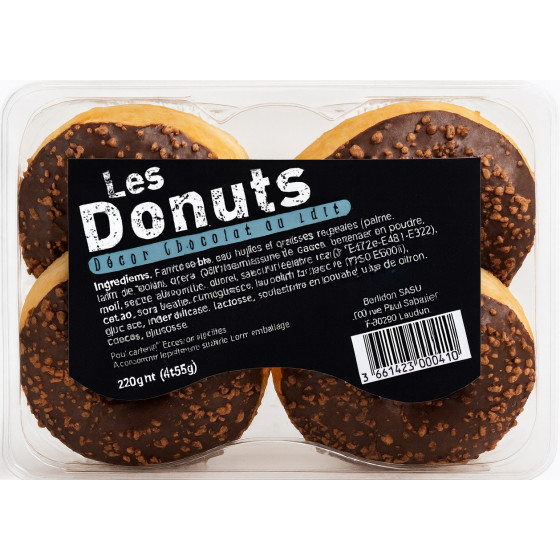 LES DONUTS DECOR CHOCOLAT AU LAIT 4 *220 G