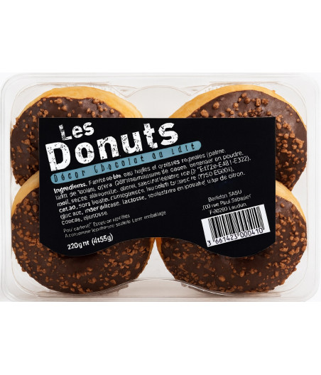 DONUTS CHOCOLAT AU LAIT X4 220G