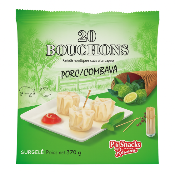 BOUCHONS PORC/COMBAVA P'TI SNACK DE LA REUNION  370G
