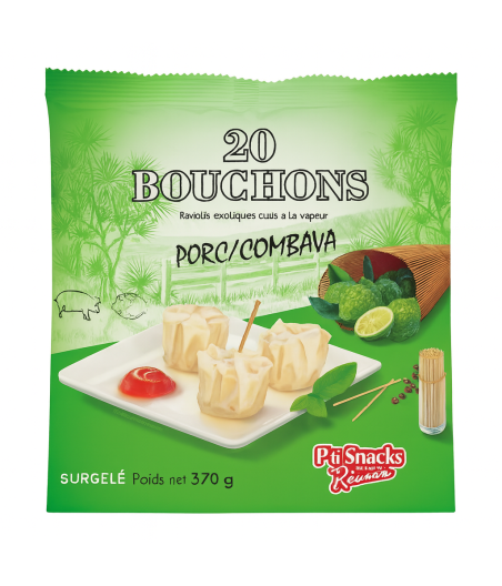 BOUCHONS PORC/COMBAVA P'TI SNACK DE LA REUNION  370G