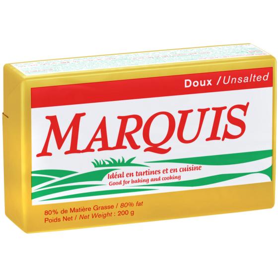 BEURRE DOUX 80%MG MARQUIS 200G
