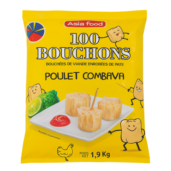 BOUCHON POULET COMBAVA ASIAFOOD 100PIECES SOIT 2 KG