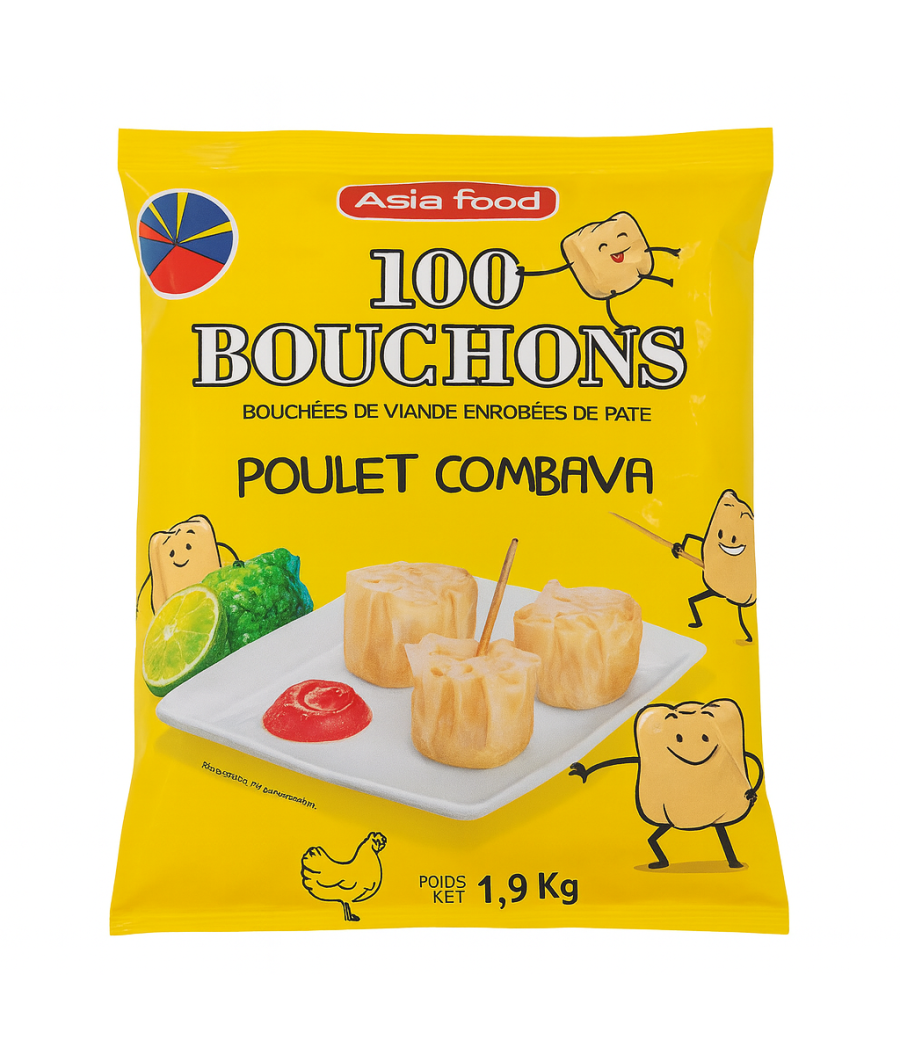 BOUCHON POULET COMBAVA ASIAFOOD 100PIECES SOIT 2 KG