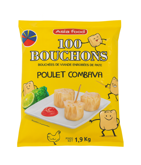 BOUCHON POULET COMBAVA ASIAFOOD 100PIECES SOIT 2 KG