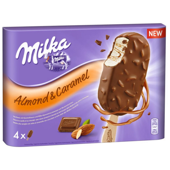 MILKA BATONNETS AMANDES & CARAMEL 4*100 ML/67 G - 400 ML/268 G