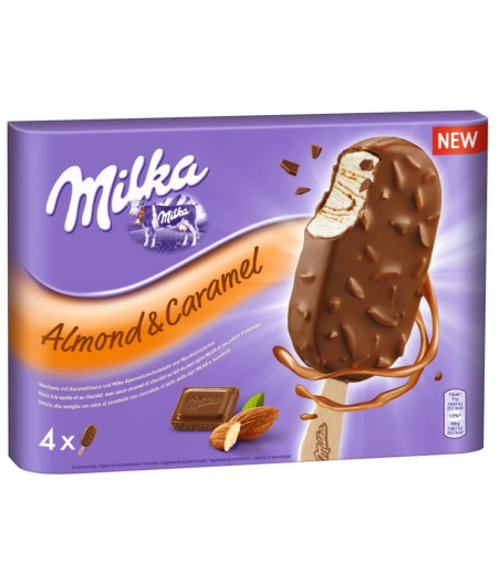 MILKA BATONNETS AMANDES & CARAMEL 4*100 ML/67 G - 400 ML/268 G