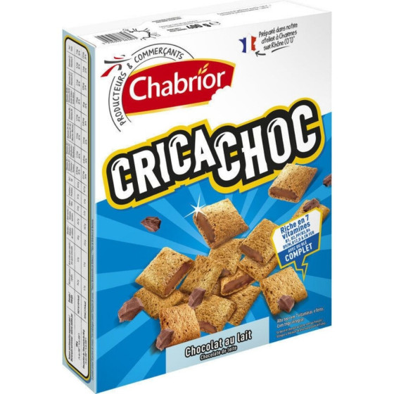 CEREALES CRICA CHOCOLAT AU LAIT CHABRIOR 400G