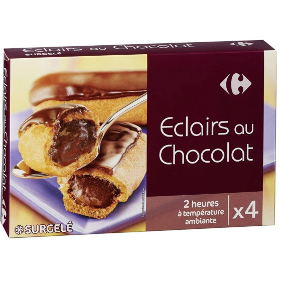 4 ECLAIRS AU CHOCOLAT CARREFOUR 200G