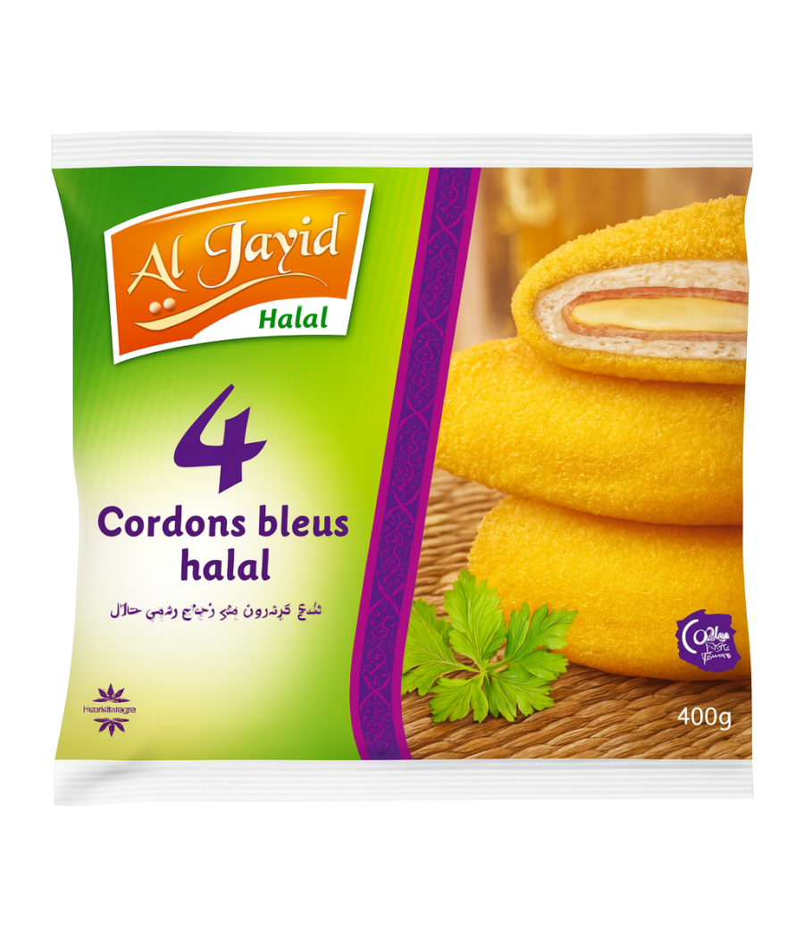 CORDON BLEU DE VOLAILLE HALAL AL JAYID 400G