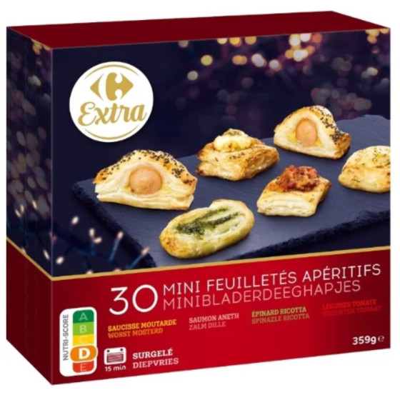 30 MINI FEUILLETES APERITIFS EXTRA 359G