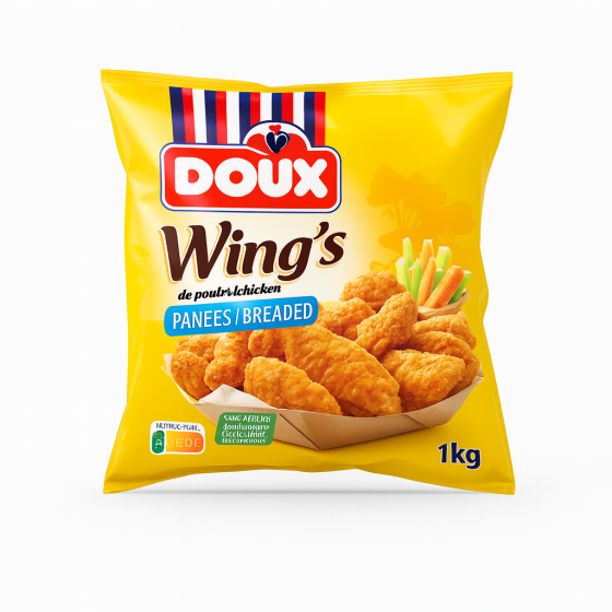 WING’S DE POULET PANEES DOUX 1KG