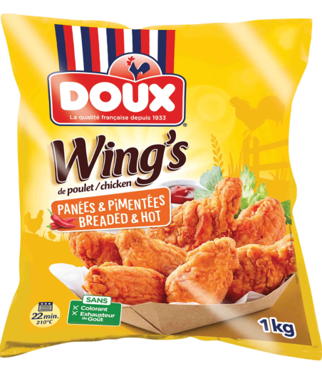 AILE DE POULET PANES ET PIMENTE DOUX 1KG
