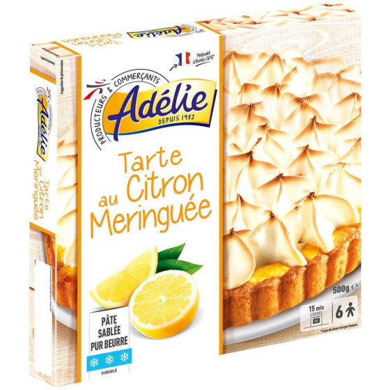 TARTE AU CITRON MERINGUEE, PATE SABLEE PUR BEURRE, LA BOITE DE 500 G