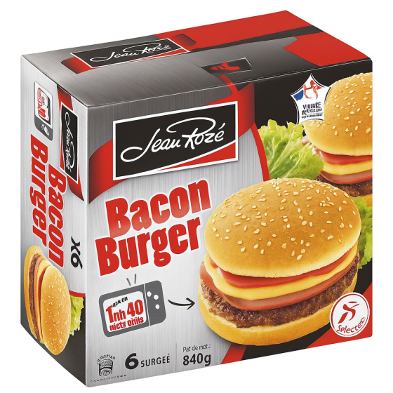 BURGER BACON  JEAN ROZE  840G