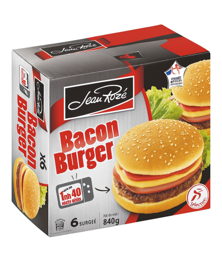 BURGER BACON  JEAN ROZE  840G