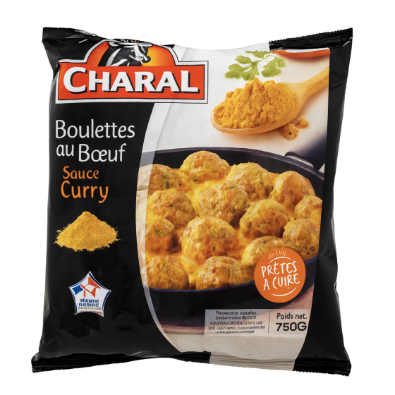BOULETTES AU BOEUF SAUCE CURRY CHARAL 750G