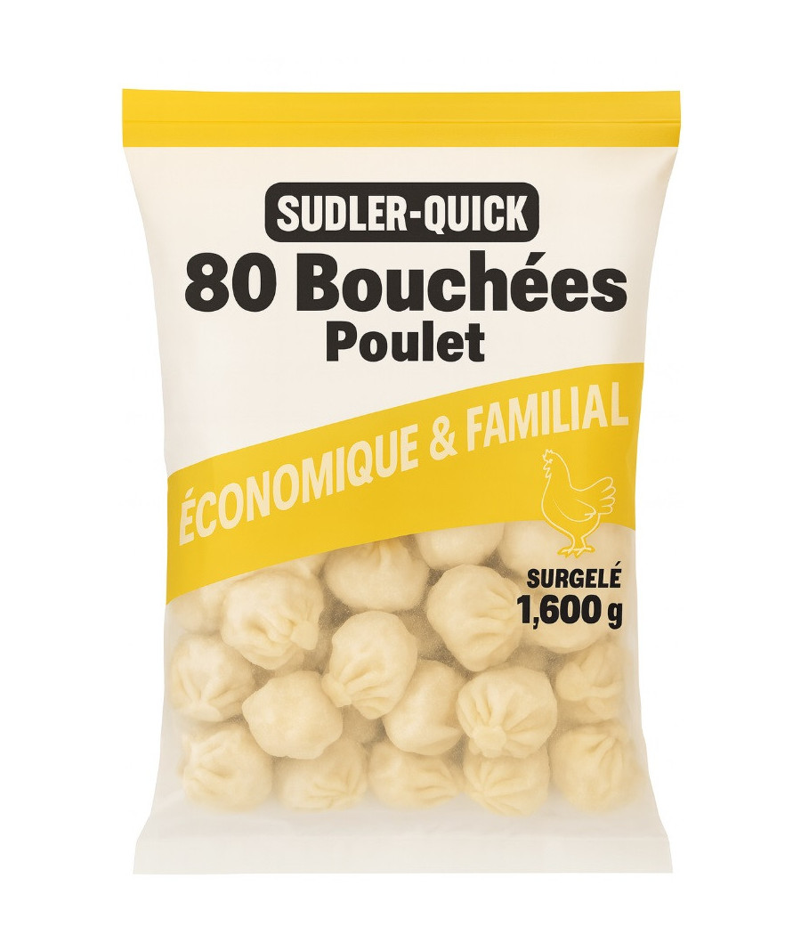 80 BOUCHONS POULET SULDER QUICK 1.60 KG