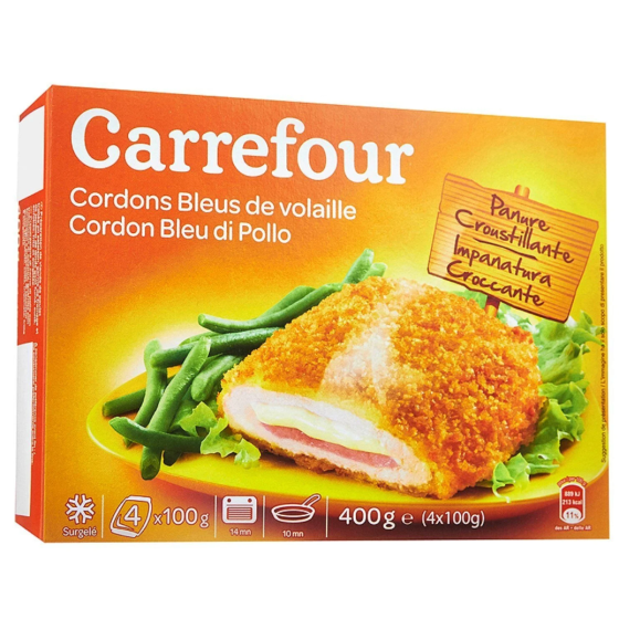 CORDONS BLEUS DE POULET CARREFOUR  400G